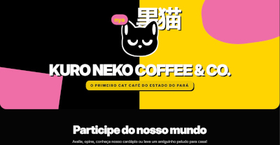 Imagem do website da loja Kuro Neko Coffee Co.